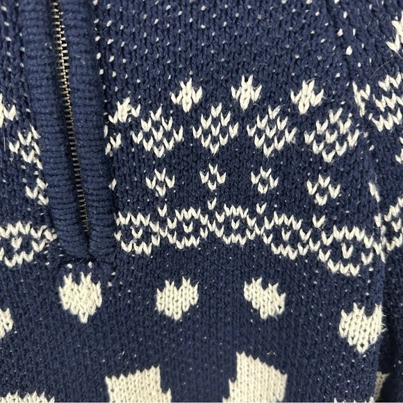 Aerie Navy Love Oversized Fairisle 1/4 Zip Pullover Size Small - Picture 8 of 15